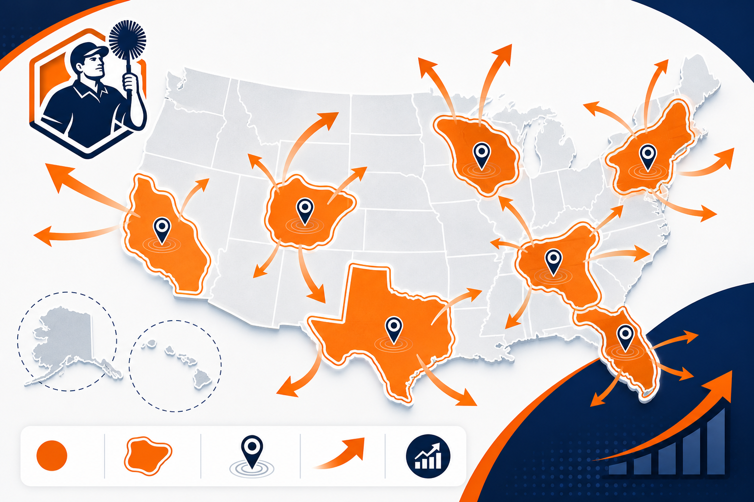 Dryer Vent Squad franchise territory growth map